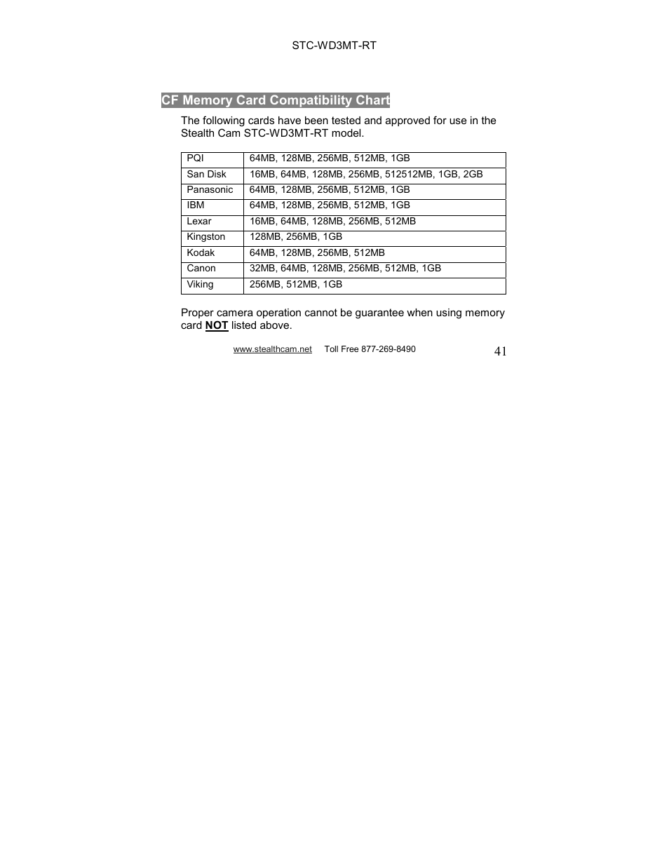 Stealth Cam STC-WD3MT-RT V330MTR User Manual | Page 41 / 47