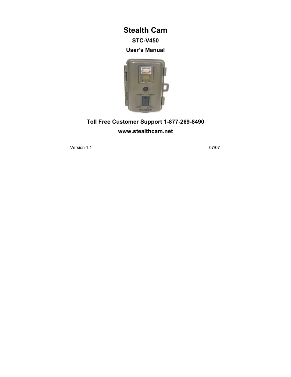 Stealth Cam STC-V450 User Manual | 42 pages