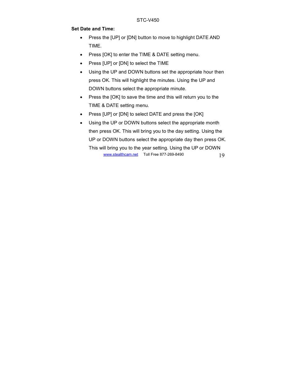 Stealth Cam STC-V450 User Manual | Page 19 / 42