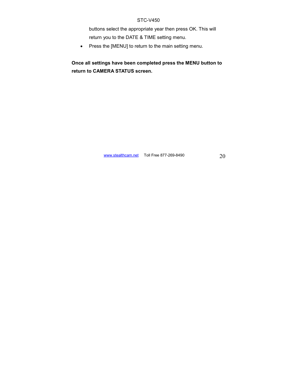 Stealth Cam STC-V450 User Manual | Page 20 / 42