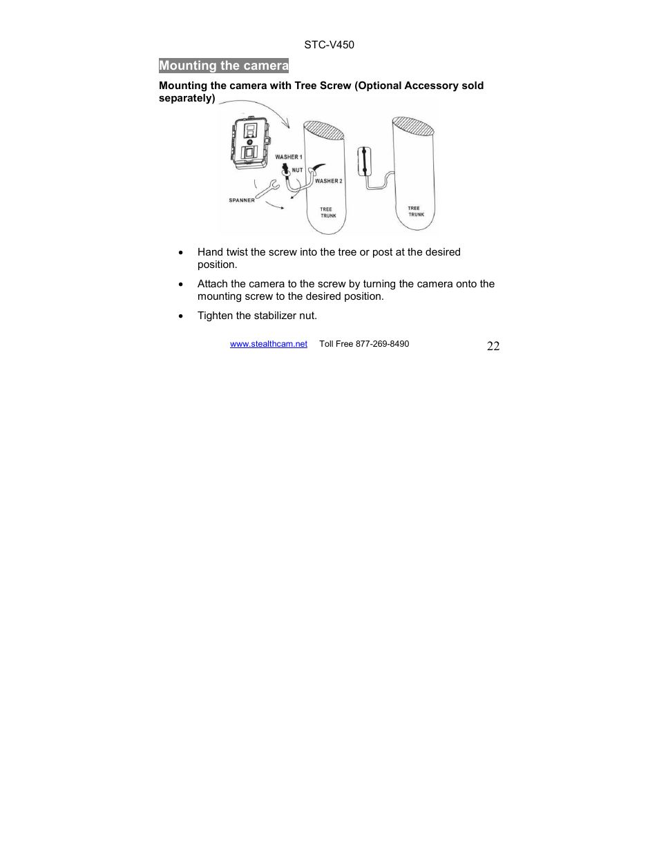 Stealth Cam STC-V450 User Manual | Page 22 / 42