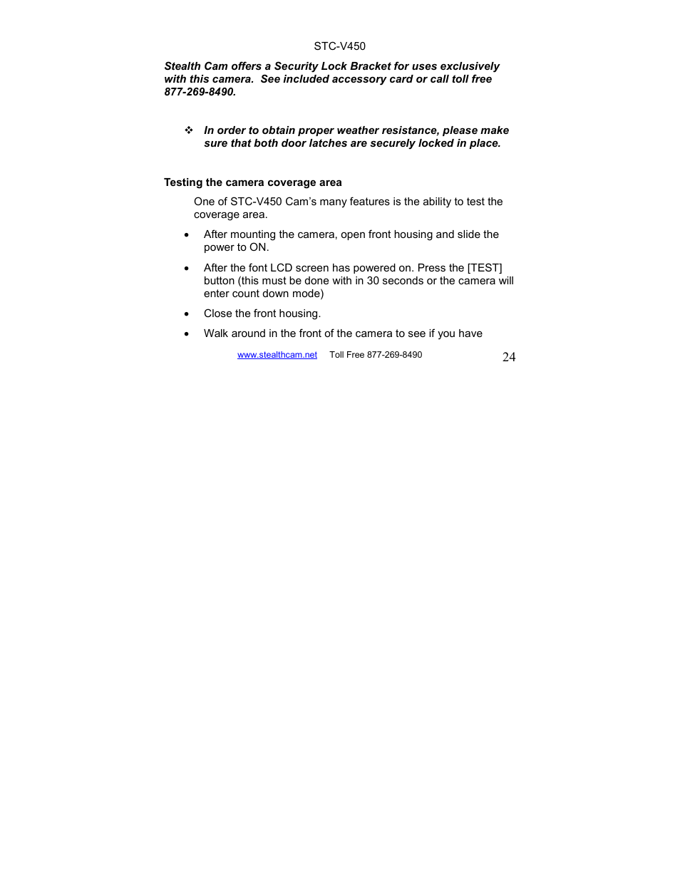 Stealth Cam STC-V450 User Manual | Page 24 / 42