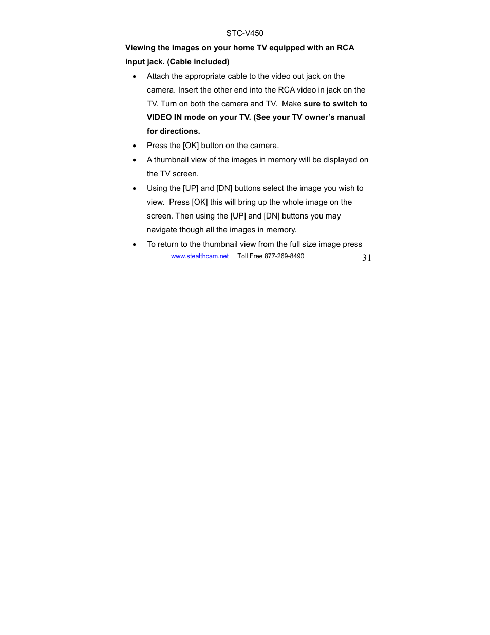 Stealth Cam STC-V450 User Manual | Page 31 / 42