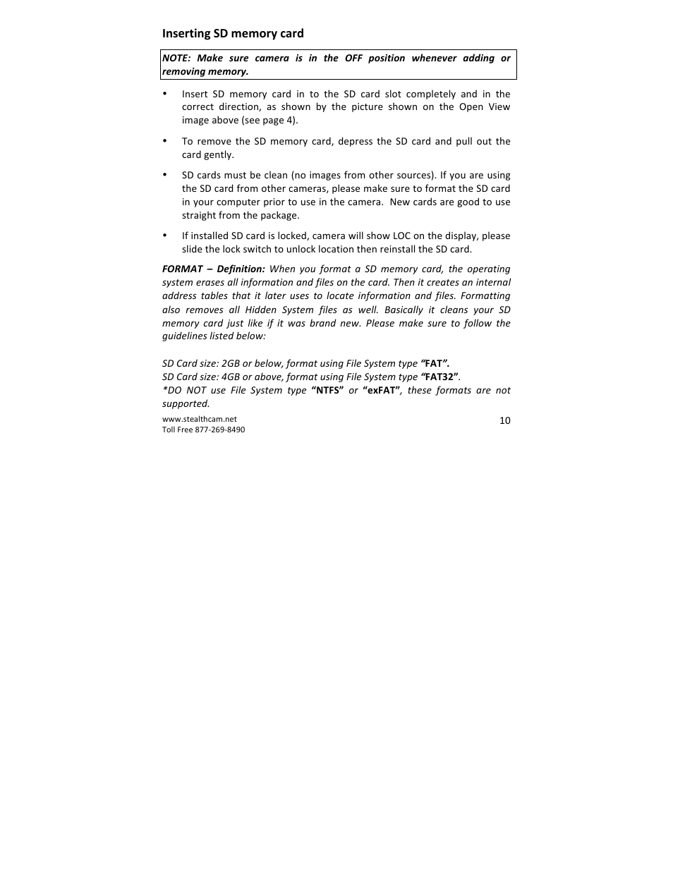 Stealth Cam STC-QX8 Delta 8 User Manual | Page 10 / 30