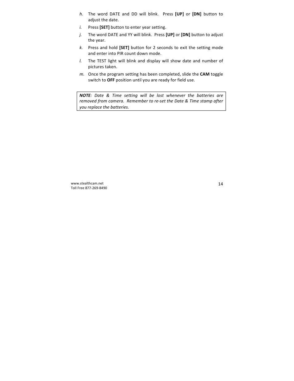 Stealth Cam STC-QX8 Delta 8 User Manual | Page 14 / 30