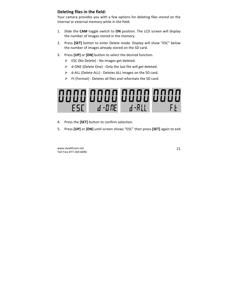 Stealth Cam STC-QX8 Delta 8 User Manual | Page 21 / 30
