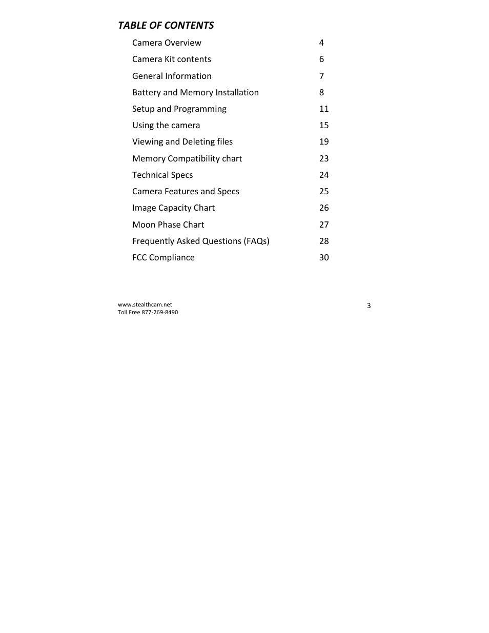 Stealth Cam STC-QX8 Delta 8 User Manual | Page 3 / 30