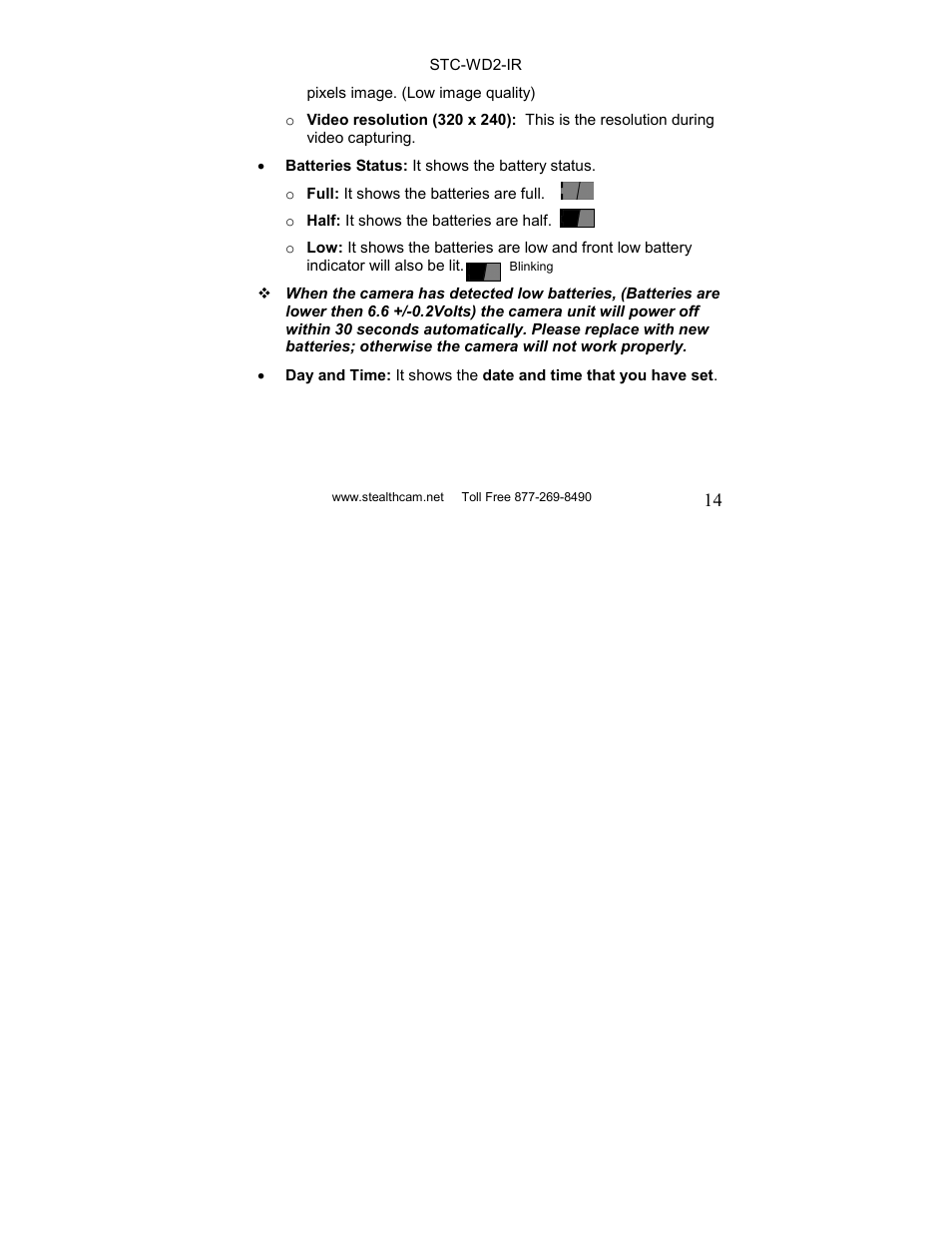 Stealth Cam STC-WD2IR I230IR User Manual | Page 14 / 41