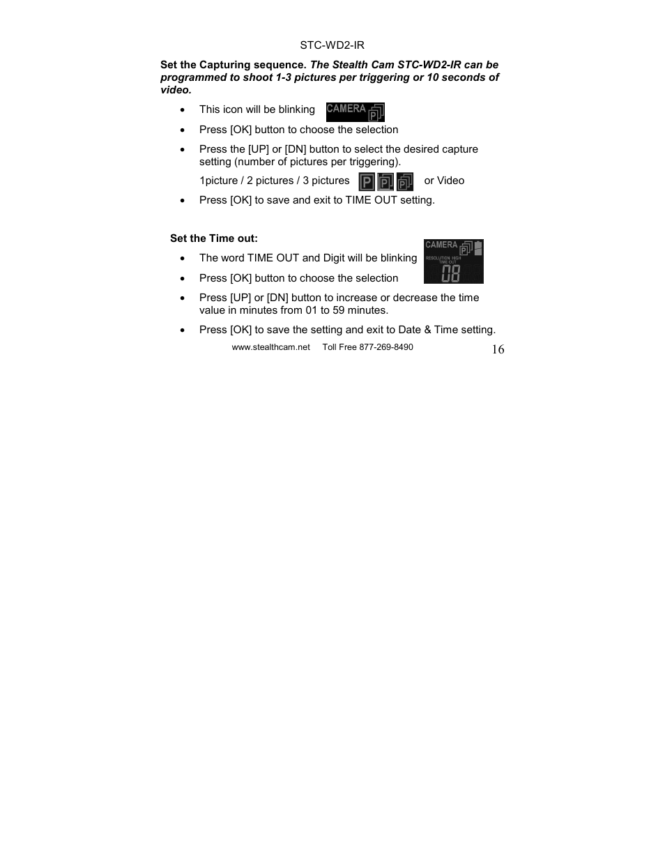 Stealth Cam STC-WD2IR I230IR User Manual | Page 16 / 41