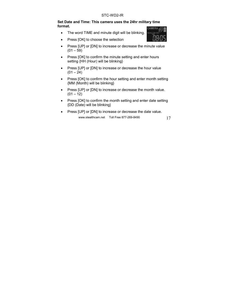 Stealth Cam STC-WD2IR I230IR User Manual | Page 17 / 41