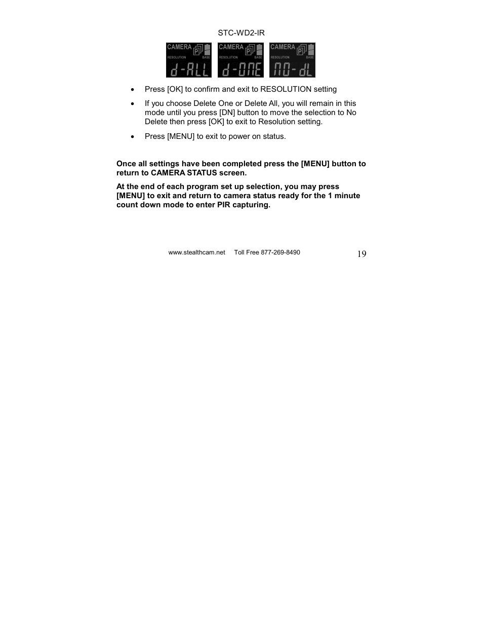 Stealth Cam STC-WD2IR I230IR User Manual | Page 19 / 41