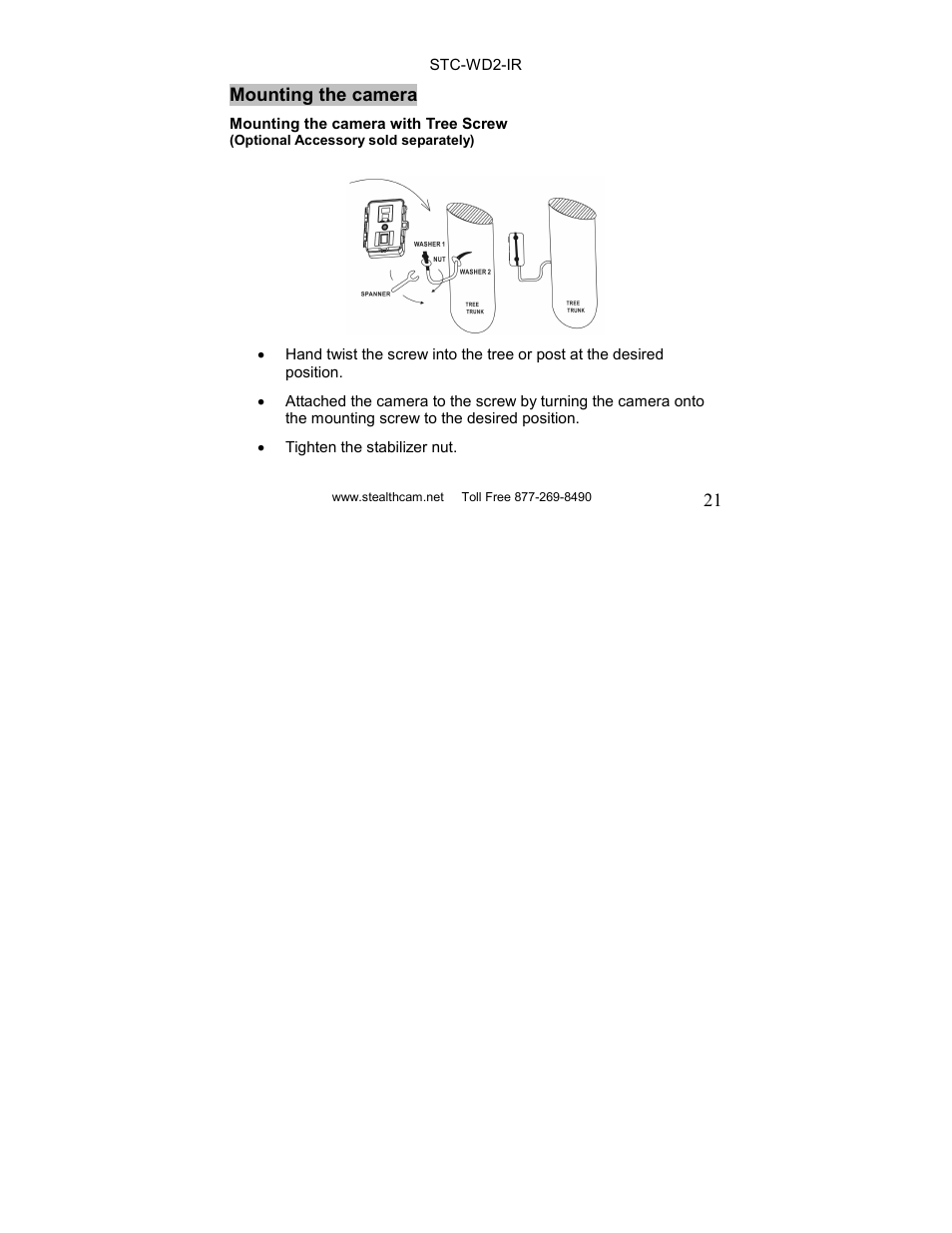 Stealth Cam STC-WD2IR I230IR User Manual | Page 21 / 41