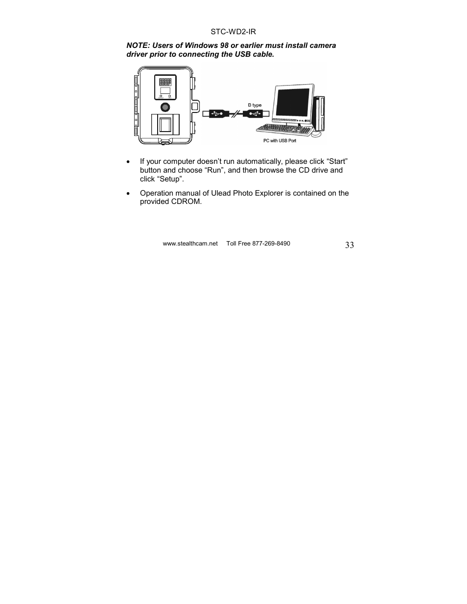 Stealth Cam STC-WD2IR I230IR User Manual | Page 33 / 41