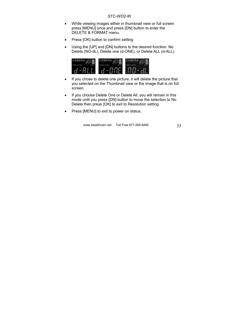 Stealth Cam STC-WD2IR I230IR User Manual | Page 35 / 41