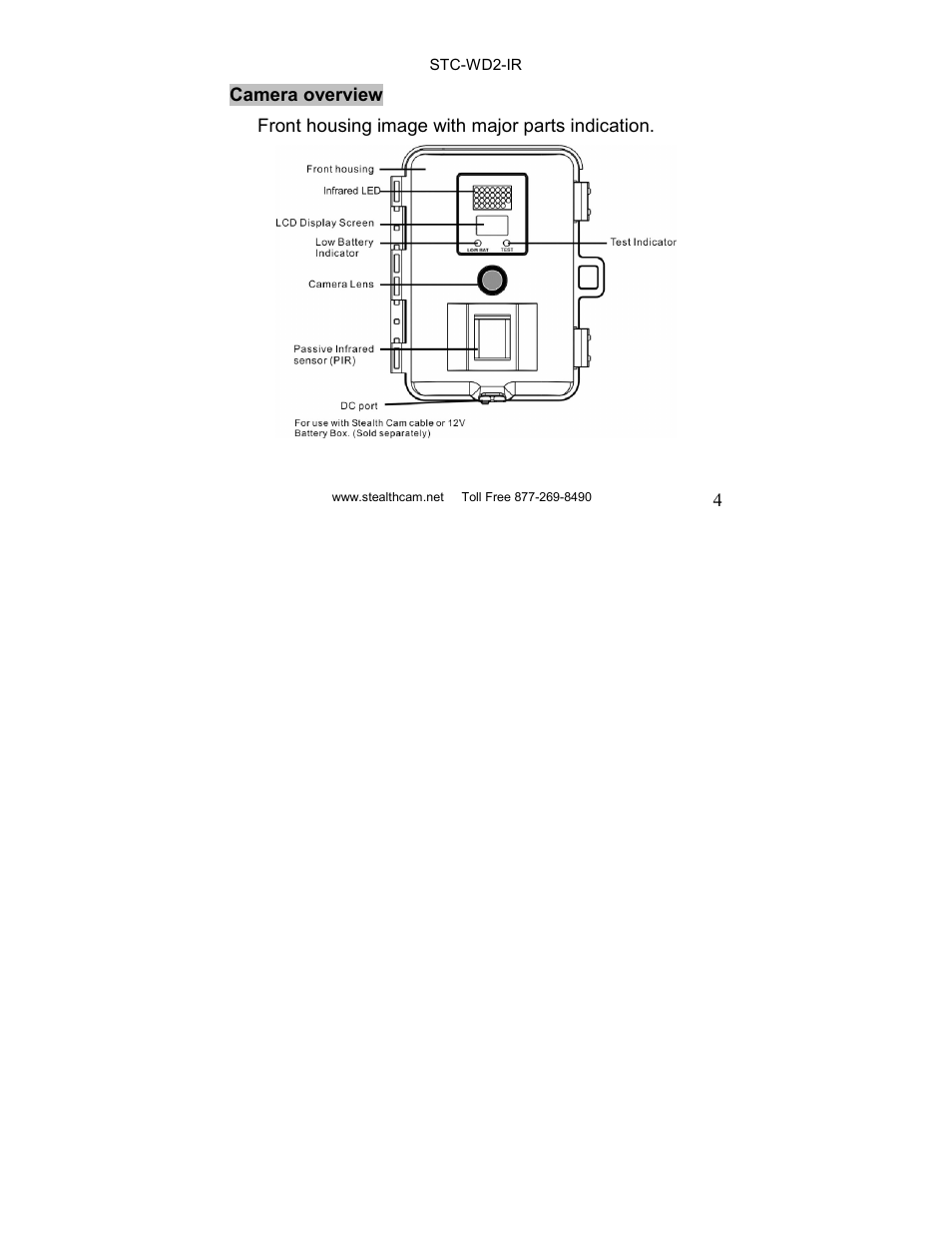 Stealth Cam STC-WD2IR I230IR User Manual | Page 4 / 41