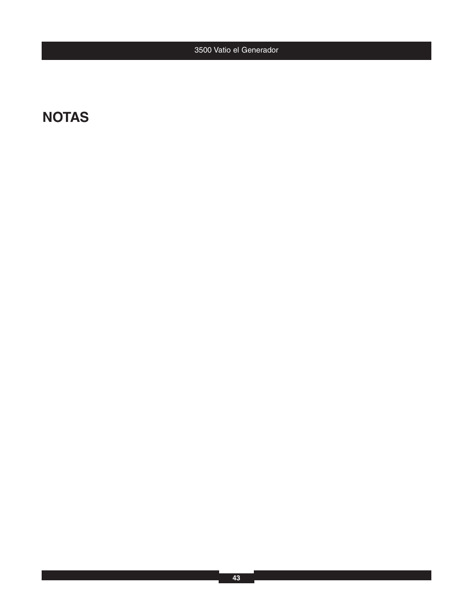 Notas | Briggs & Stratton 196382GS User Manual | Page 43 / 44