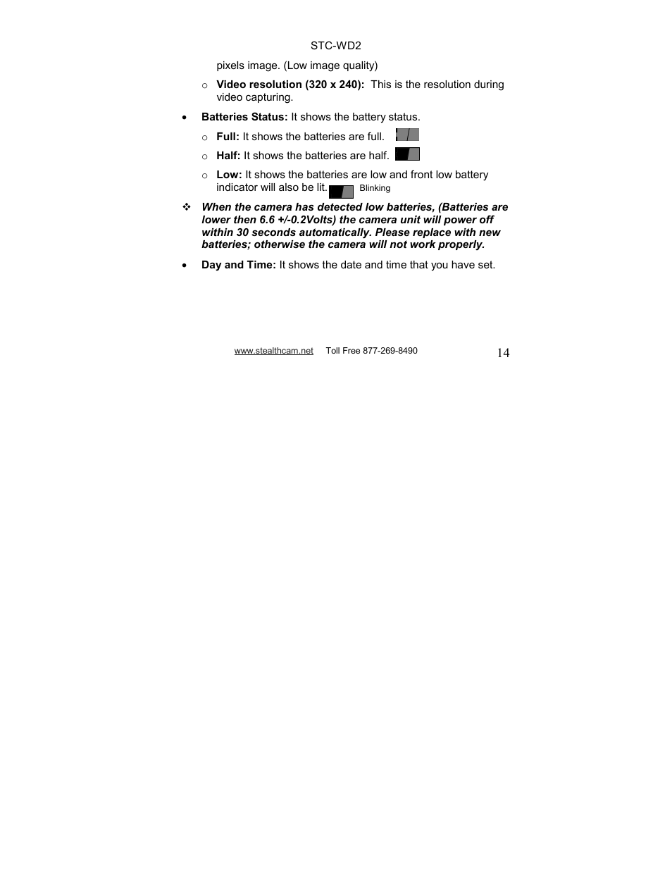 Stealth Cam STC-WD2 I230 User Manual | Page 14 / 40