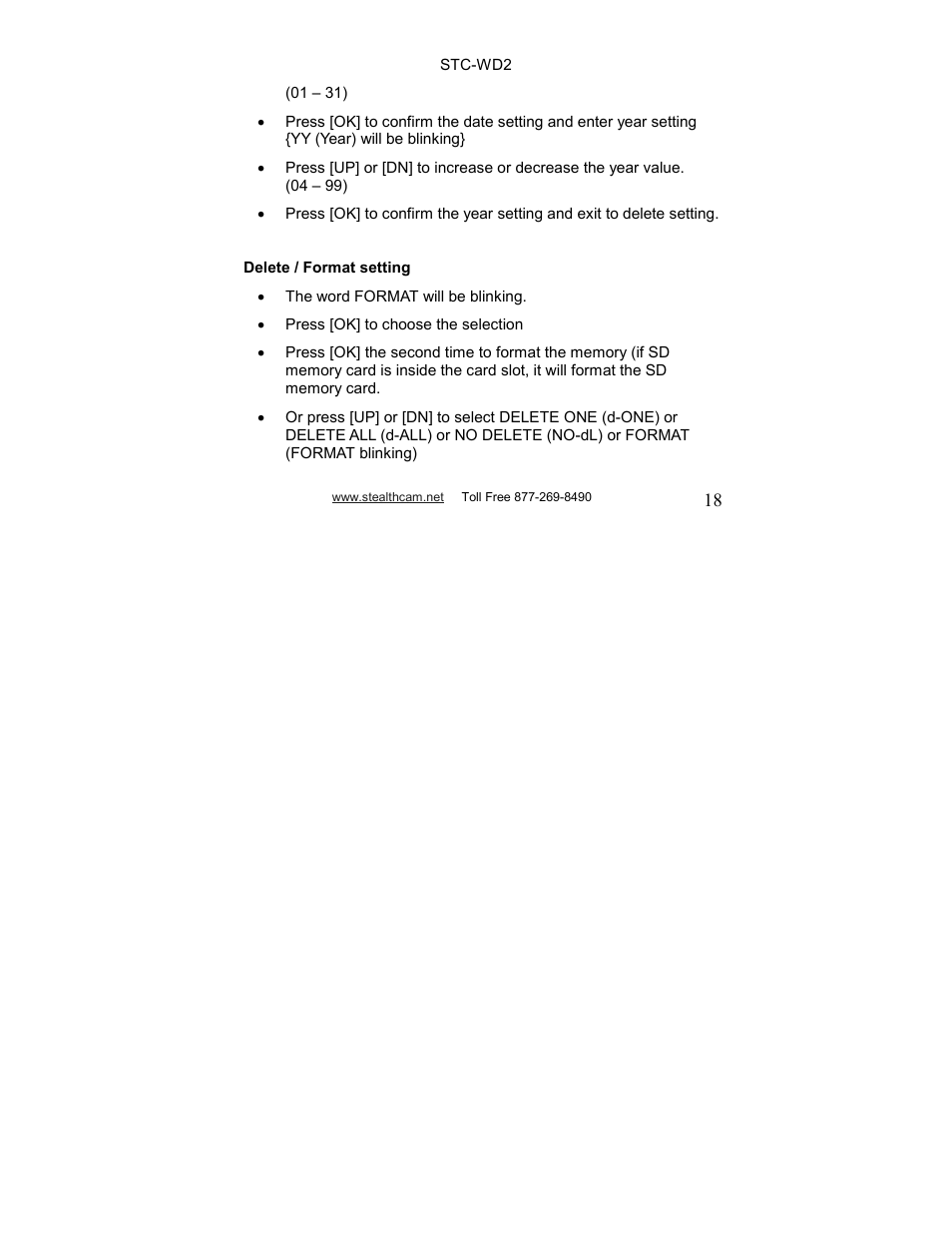 Stealth Cam STC-WD2 I230 User Manual | Page 18 / 40