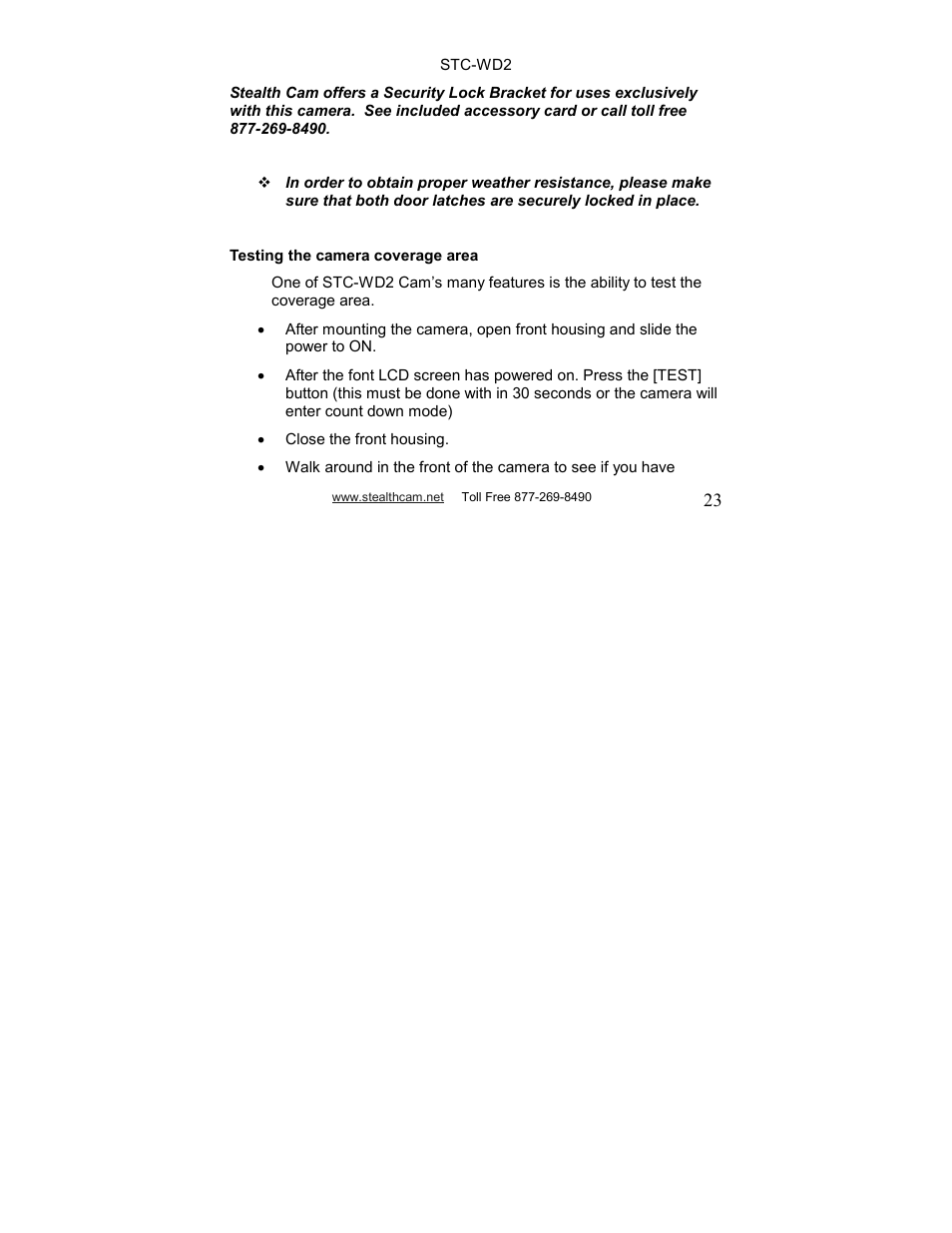 Stealth Cam STC-WD2 I230 User Manual | Page 23 / 40