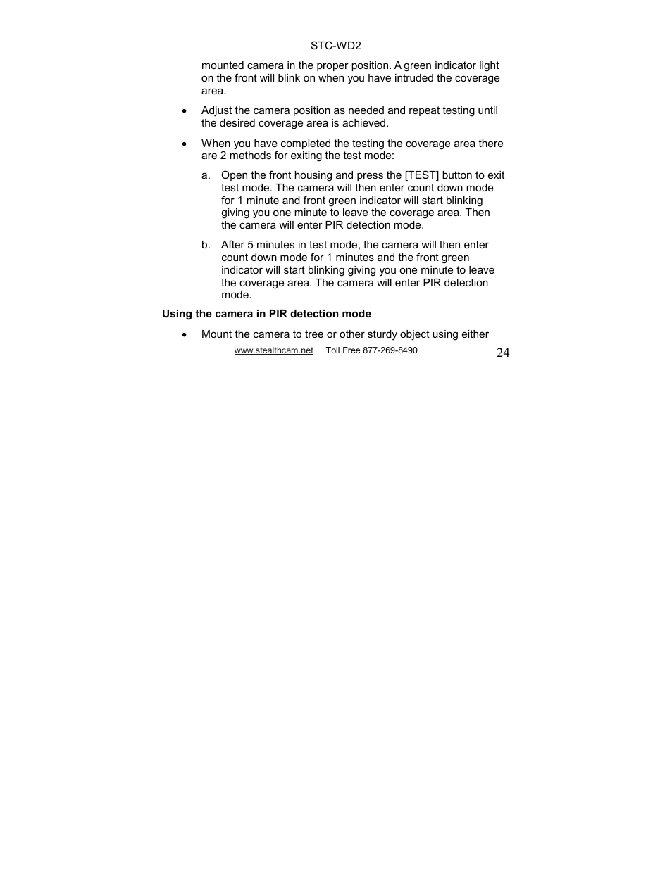 Stealth Cam STC-WD2 I230 User Manual | Page 24 / 40