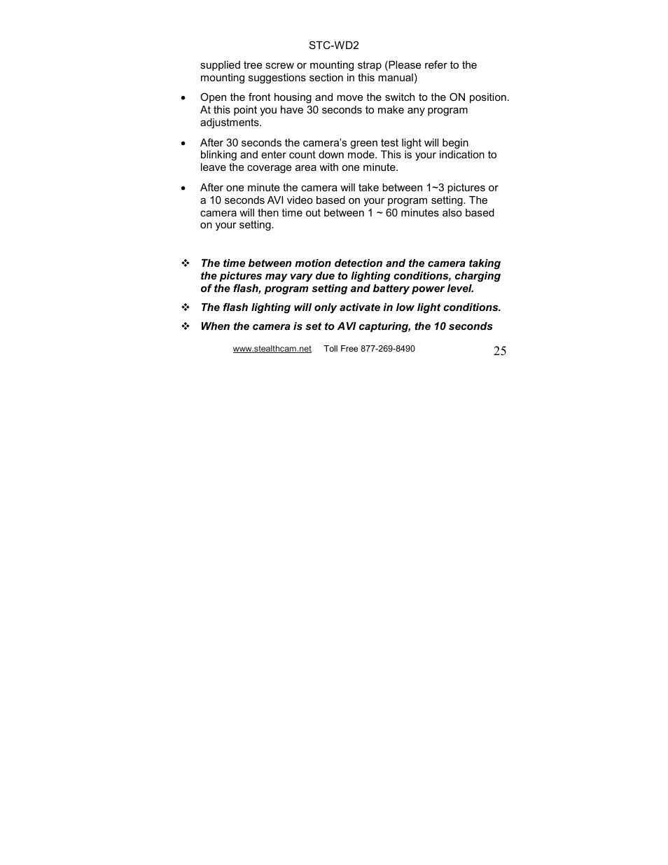 Stealth Cam STC-WD2 I230 User Manual | Page 25 / 40