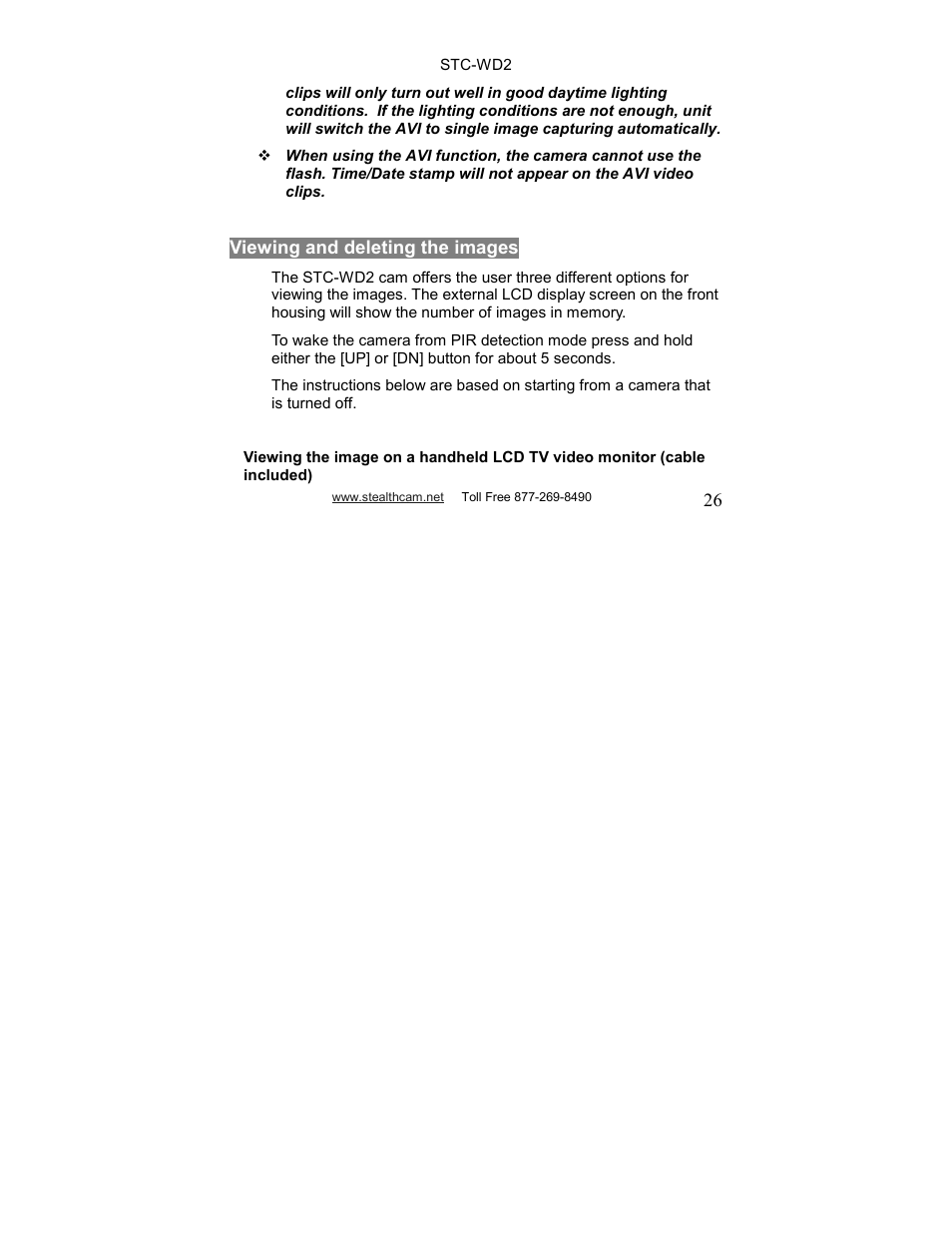 Stealth Cam STC-WD2 I230 User Manual | Page 26 / 40
