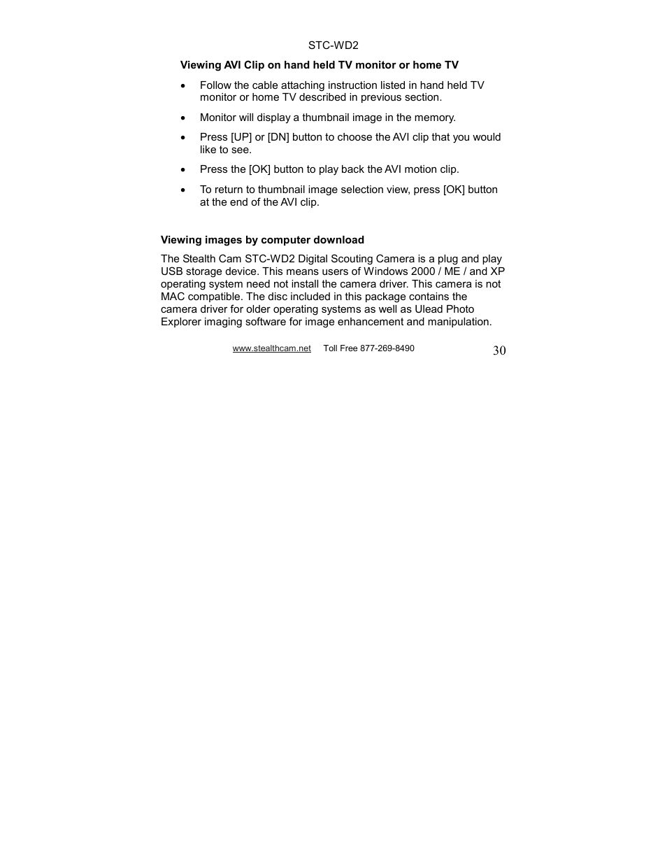 Stealth Cam STC-WD2 I230 User Manual | Page 30 / 40