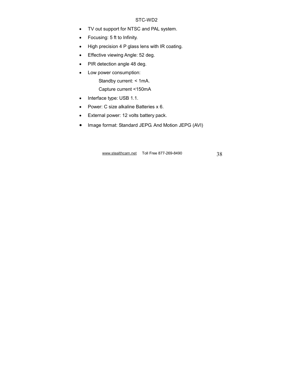 Stealth Cam STC-WD2 I230 User Manual | Page 38 / 40