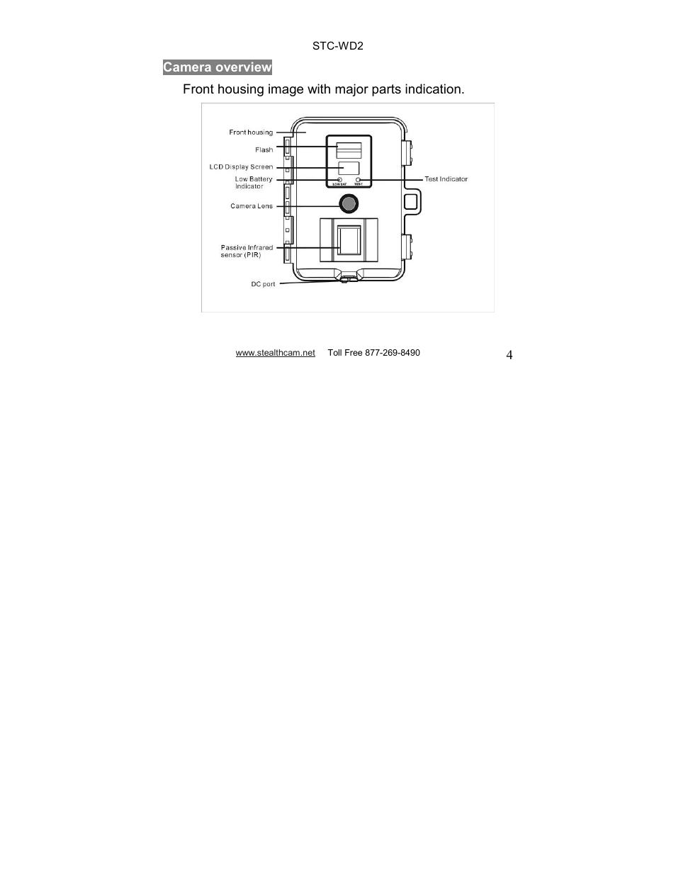 Stealth Cam STC-WD2 I230 User Manual | Page 4 / 40