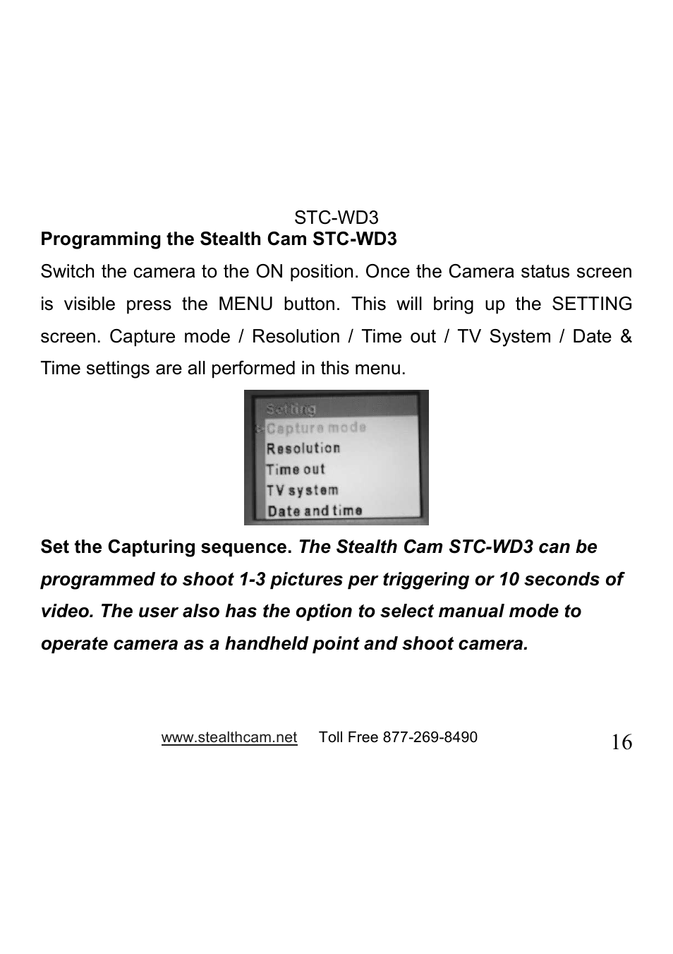 Stealth Cam STC-WD3 I330 User Manual | Page 16 / 47