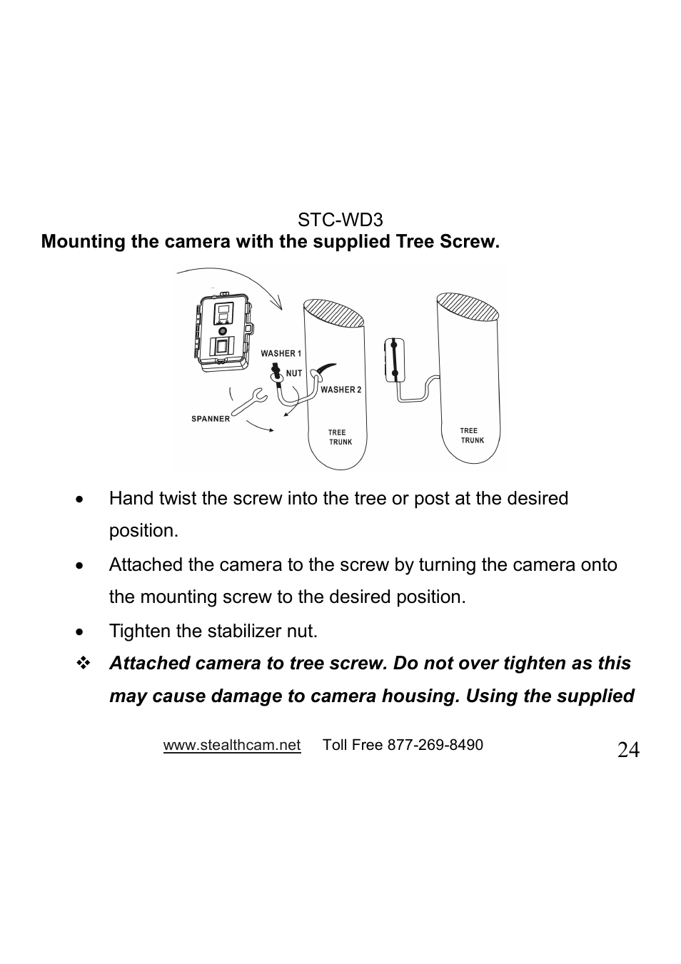 Stealth Cam STC-WD3 I330 User Manual | Page 24 / 47