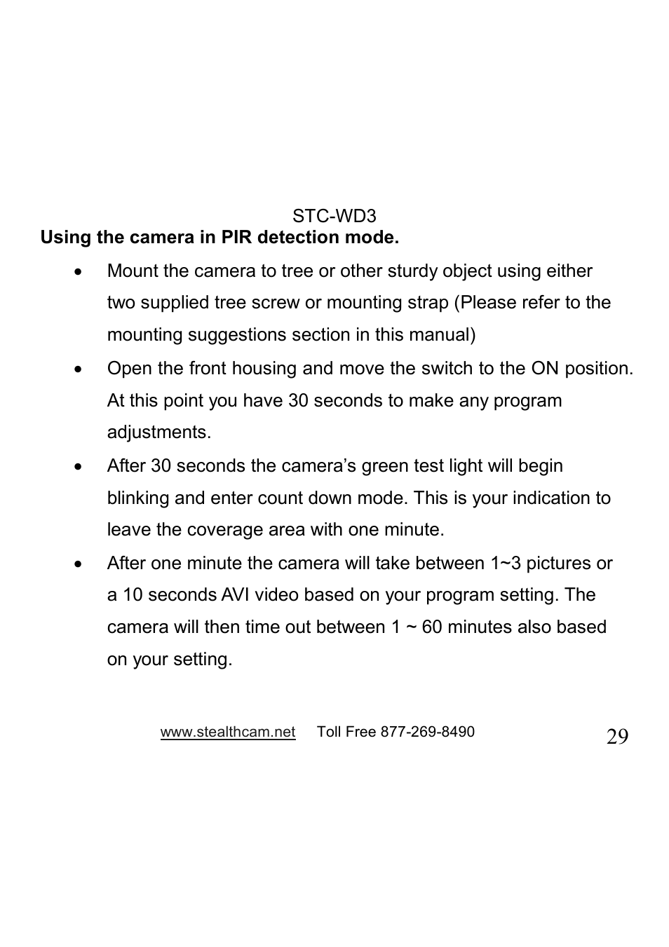 Stealth Cam STC-WD3 I330 User Manual | Page 29 / 47
