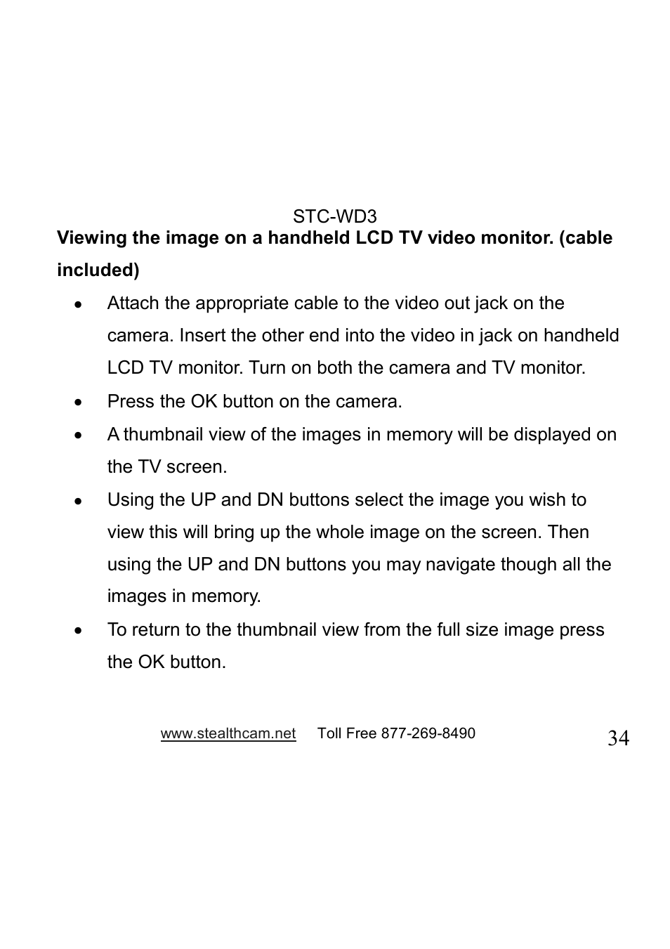 Stealth Cam STC-WD3 I330 User Manual | Page 34 / 47