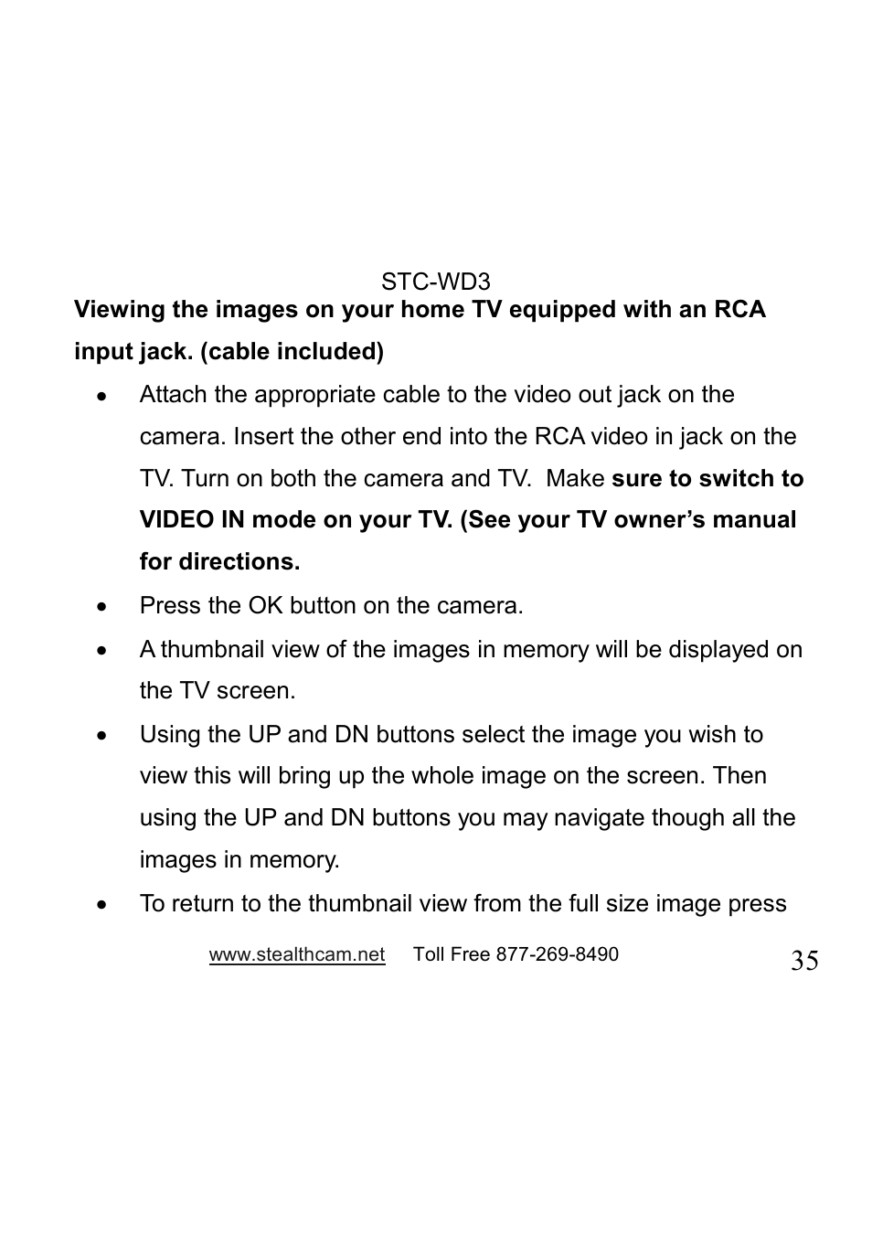 Stealth Cam STC-WD3 I330 User Manual | Page 35 / 47