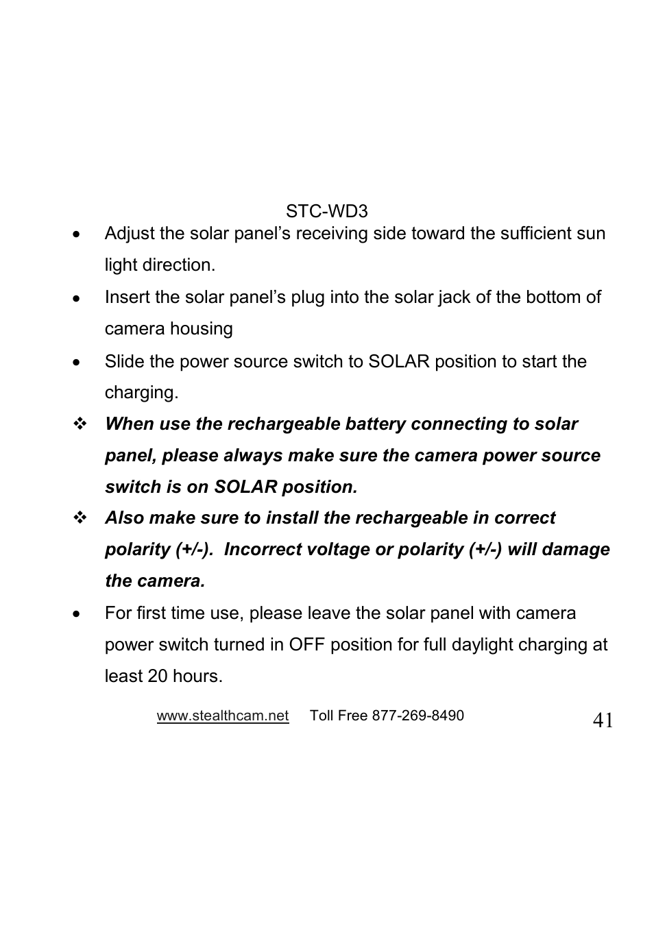 Stealth Cam STC-WD3 I330 User Manual | Page 41 / 47