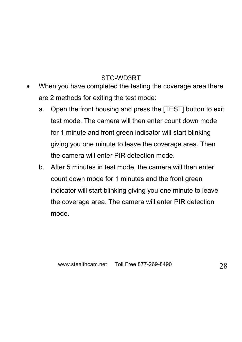 Stealth Cam STC-WD3RT I330RT User Manual | Page 28 / 47