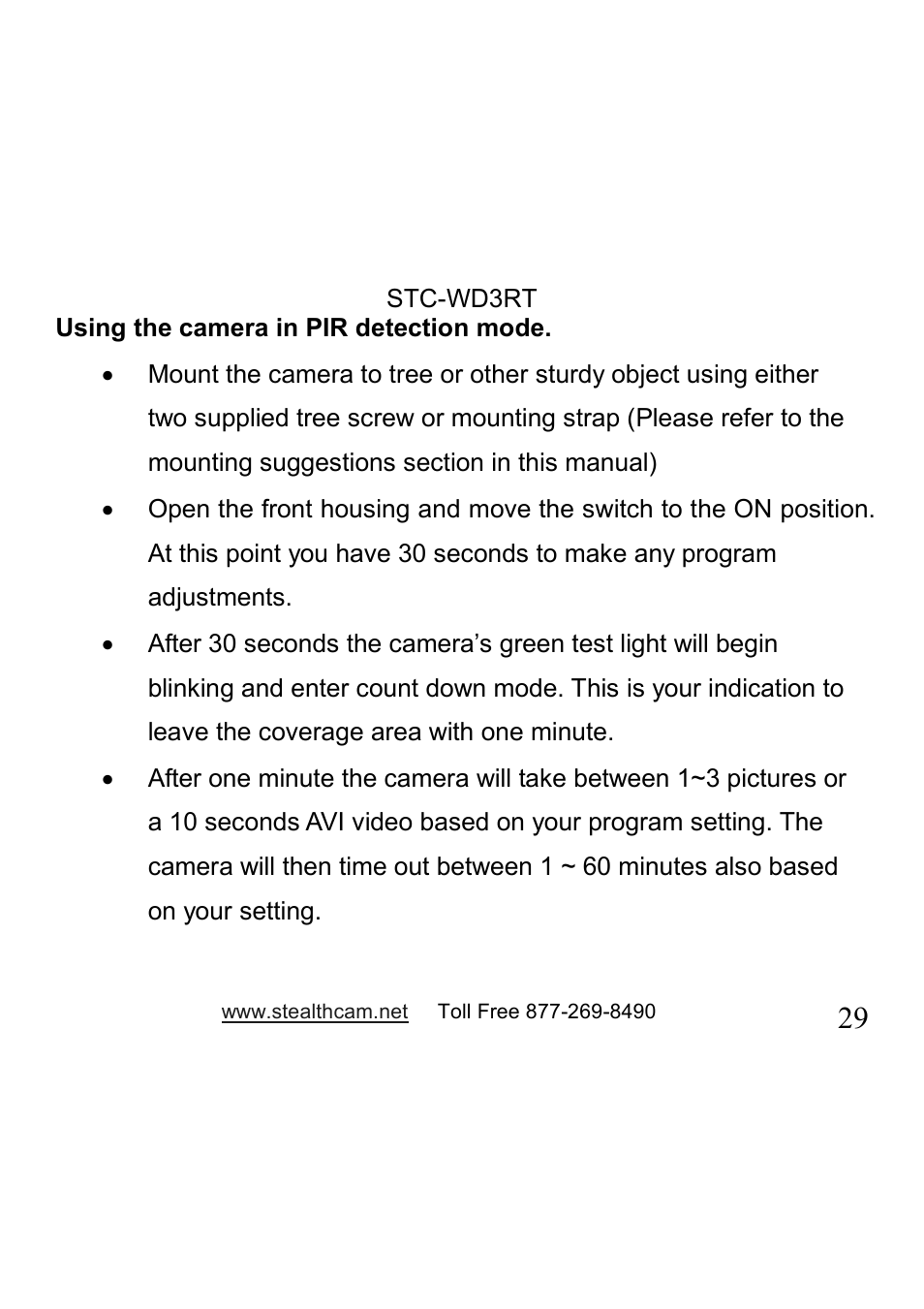 Stealth Cam STC-WD3RT I330RT User Manual | Page 29 / 47