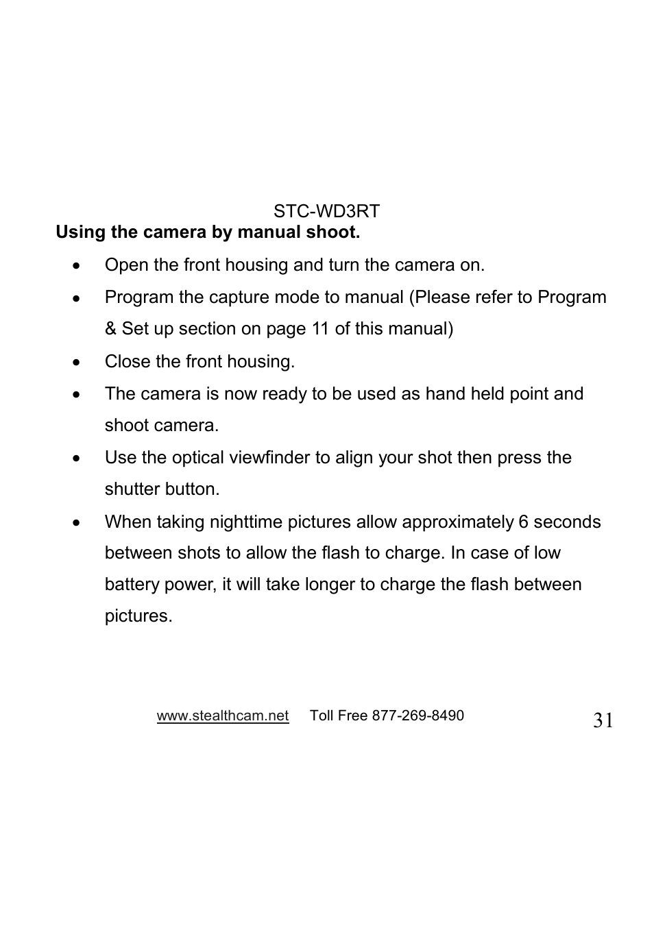 Stealth Cam STC-WD3RT I330RT User Manual | Page 31 / 47