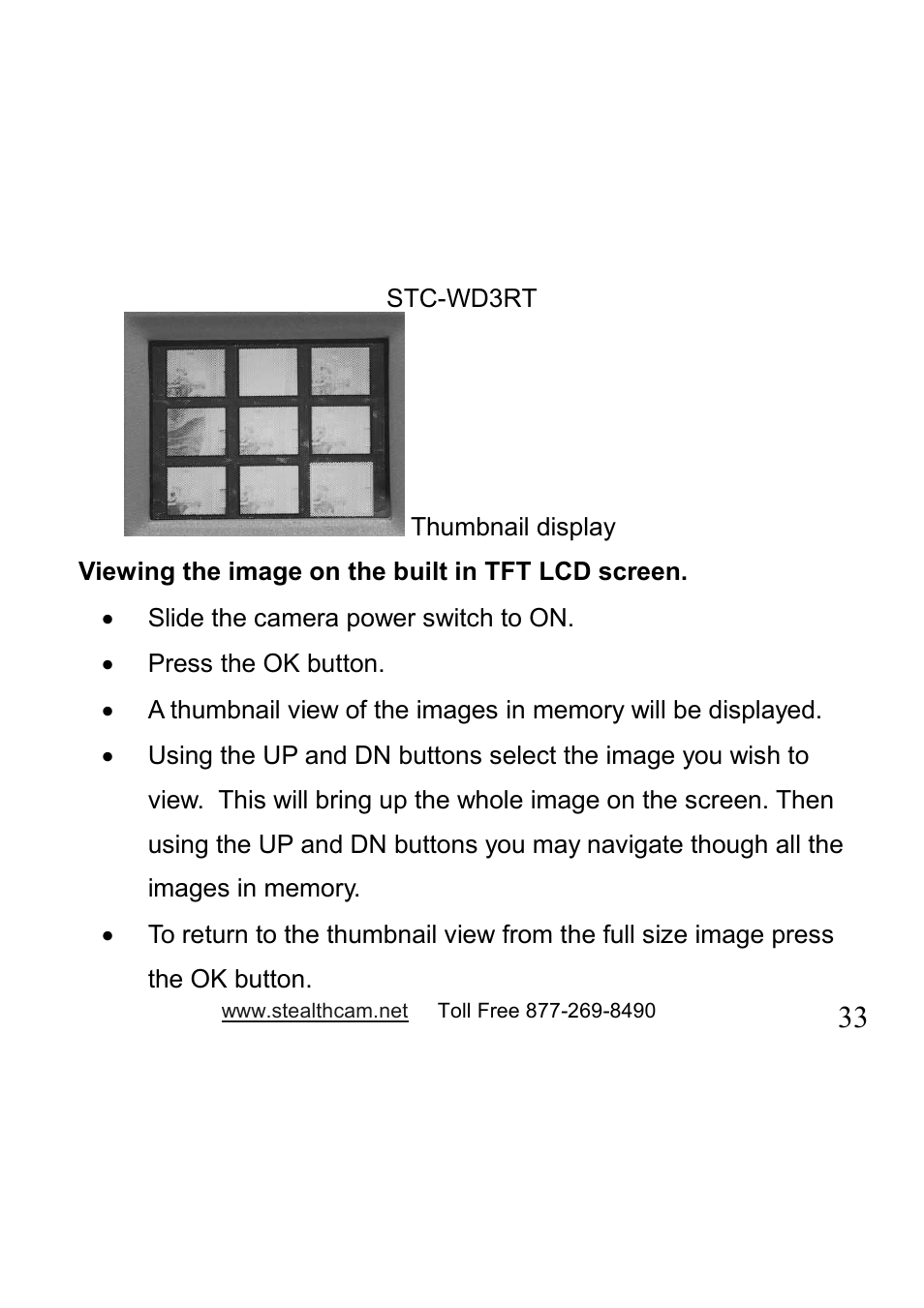 Stealth Cam STC-WD3RT I330RT User Manual | Page 33 / 47