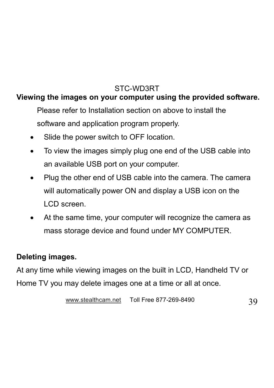 Stealth Cam STC-WD3RT I330RT User Manual | Page 39 / 47