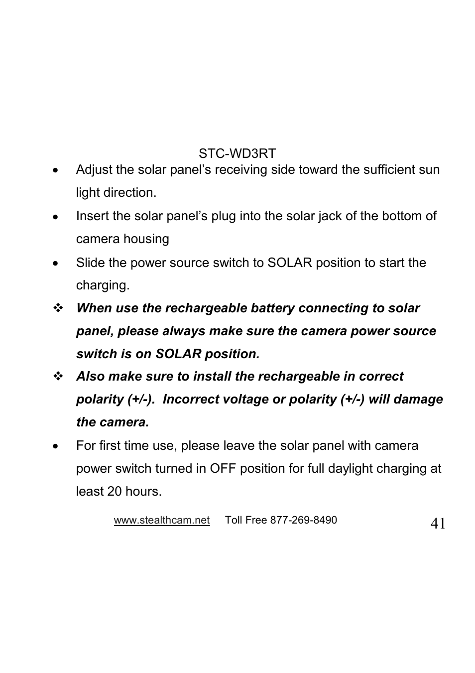 Stealth Cam STC-WD3RT I330RT User Manual | Page 41 / 47