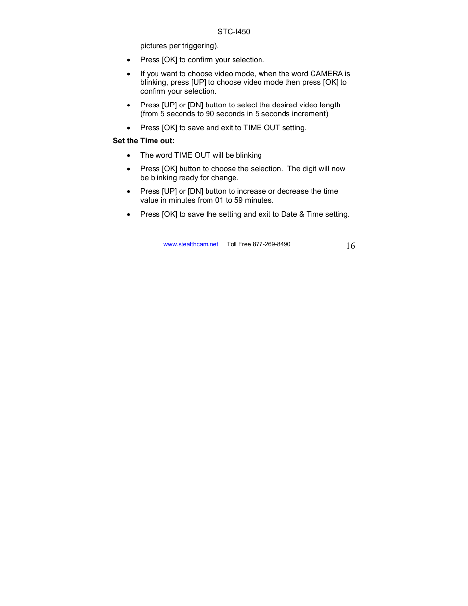 Stealth Cam STC-I450 User Manual | Page 16 / 40