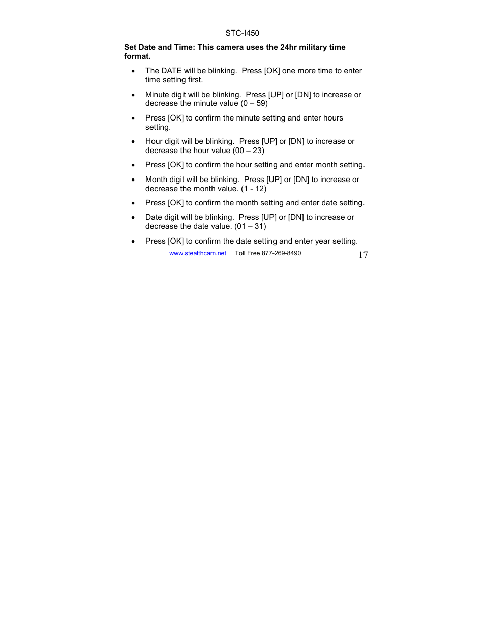 Stealth Cam STC-I450 User Manual | Page 17 / 40