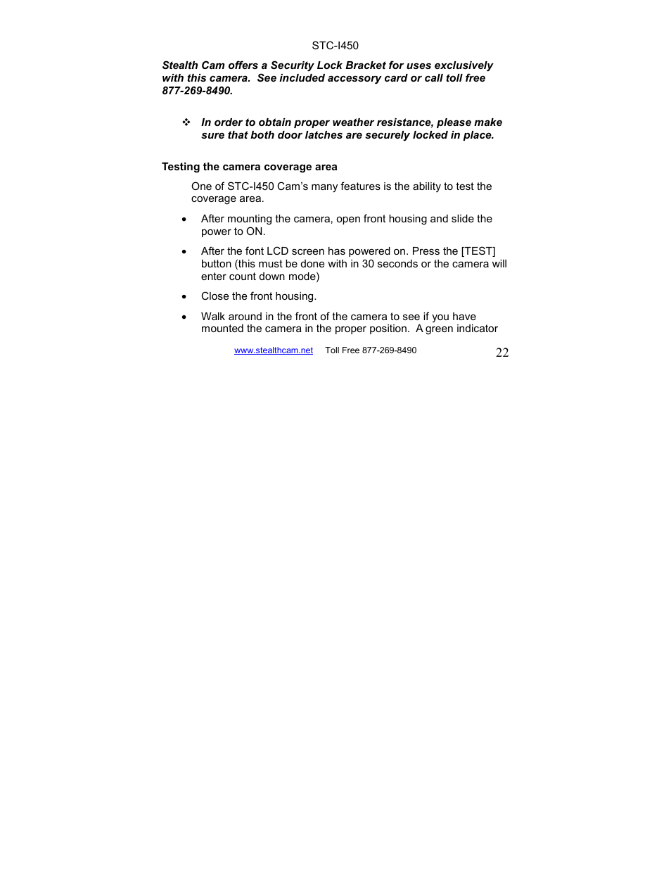 Stealth Cam STC-I450 User Manual | Page 22 / 40
