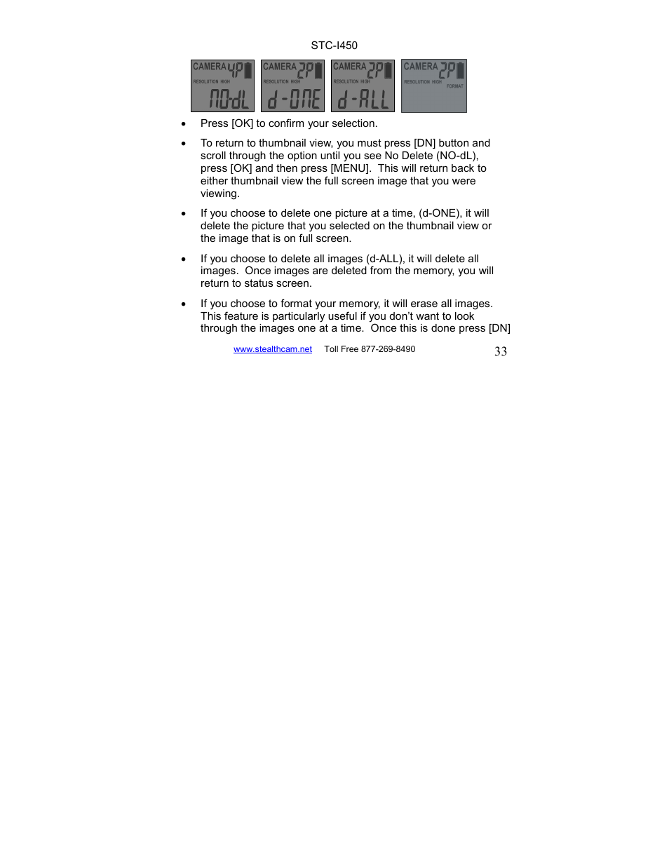 Stealth Cam STC-I450 User Manual | Page 33 / 40
