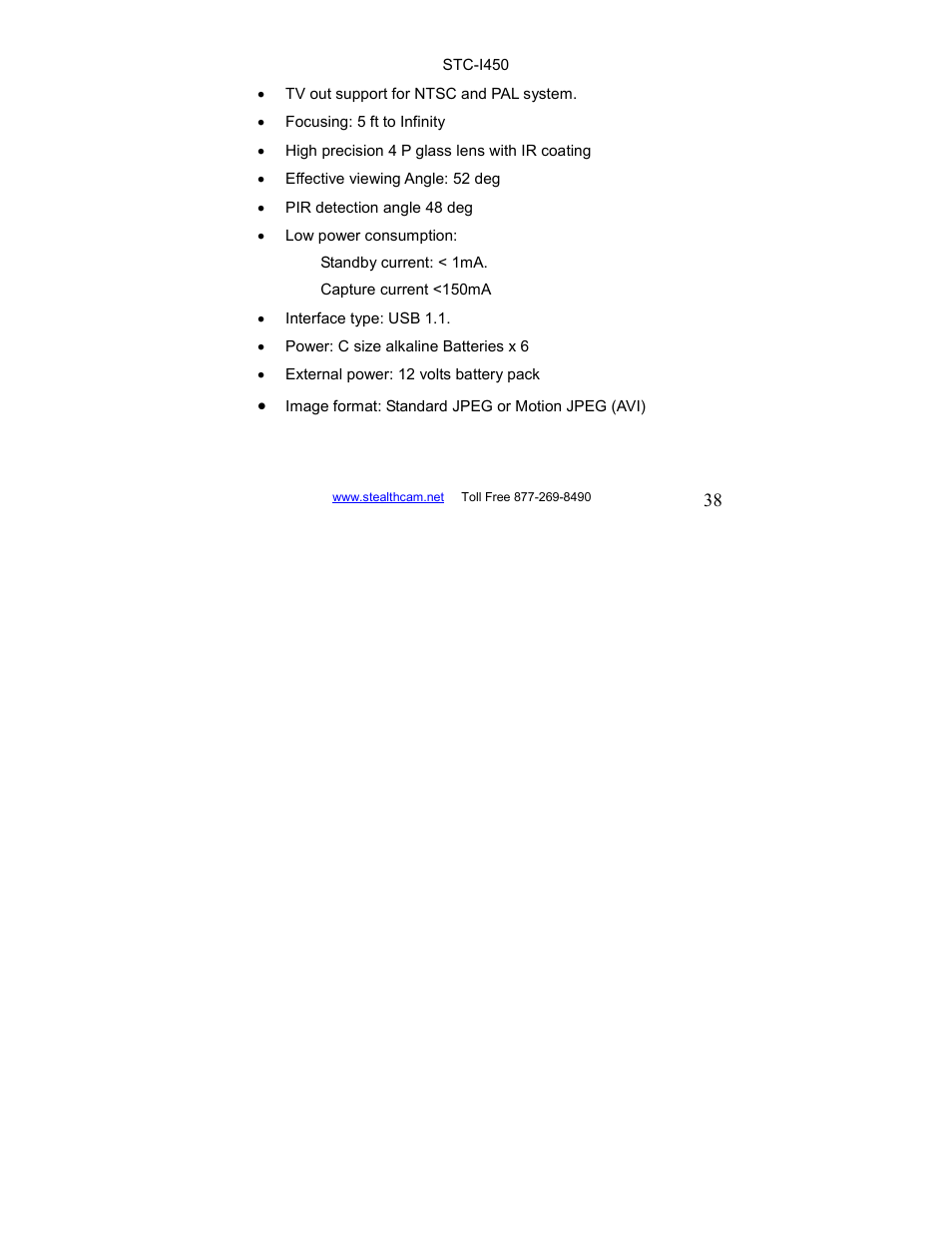 Stealth Cam STC-I450 User Manual | Page 38 / 40