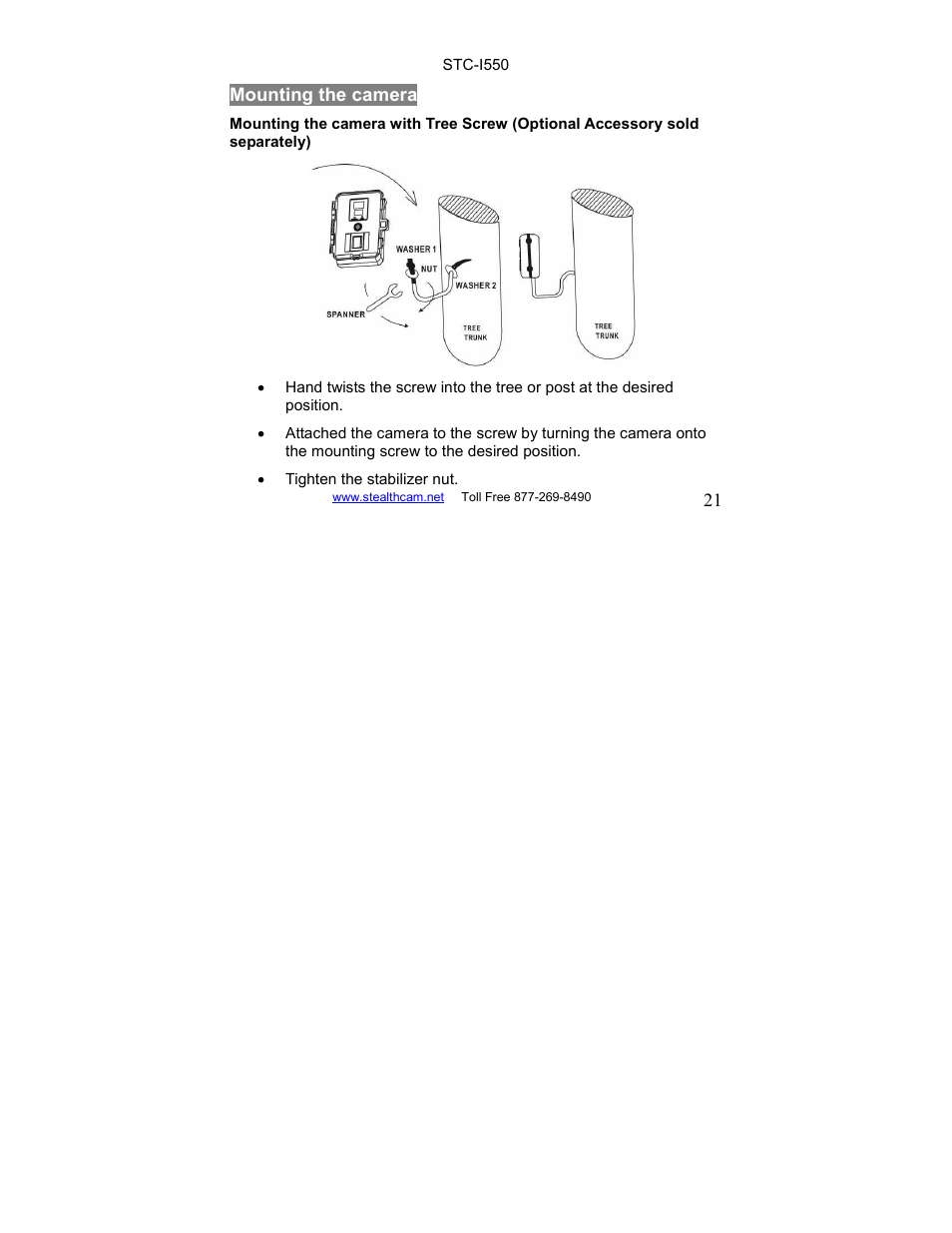 Stealth Cam STC-I550 User Manual | Page 21 / 39