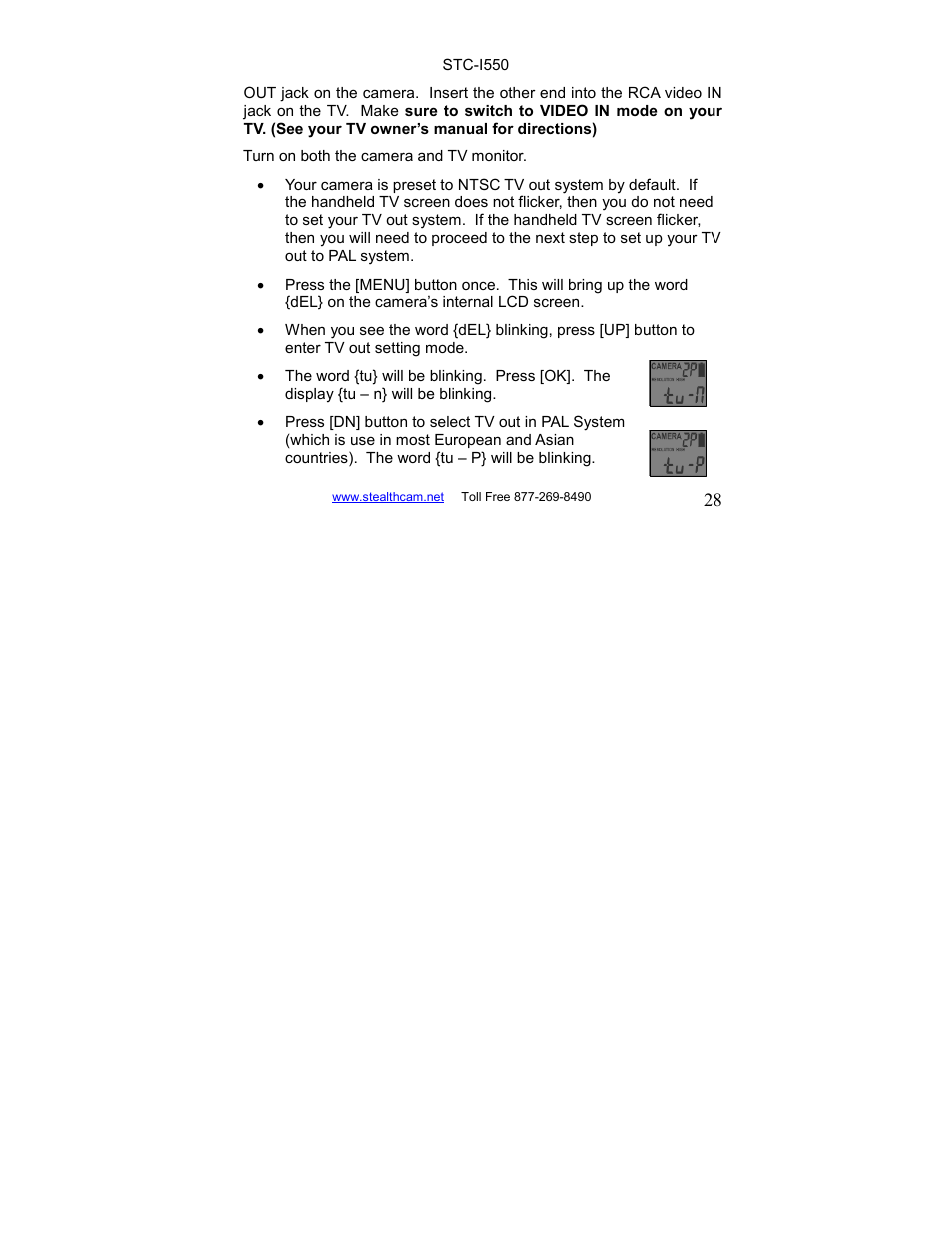 Stealth Cam STC-I550 User Manual | Page 28 / 39