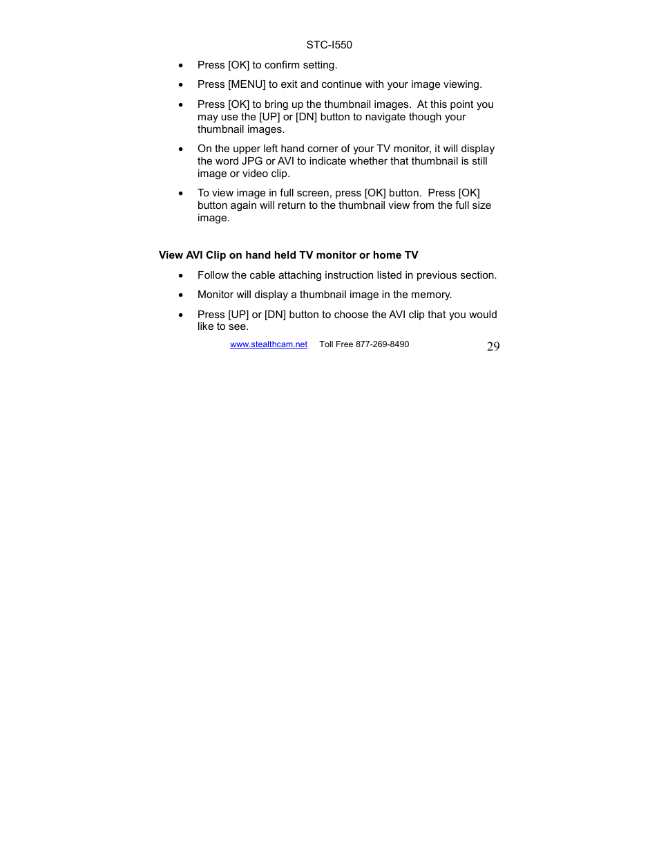 Stealth Cam STC-I550 User Manual | Page 29 / 39
