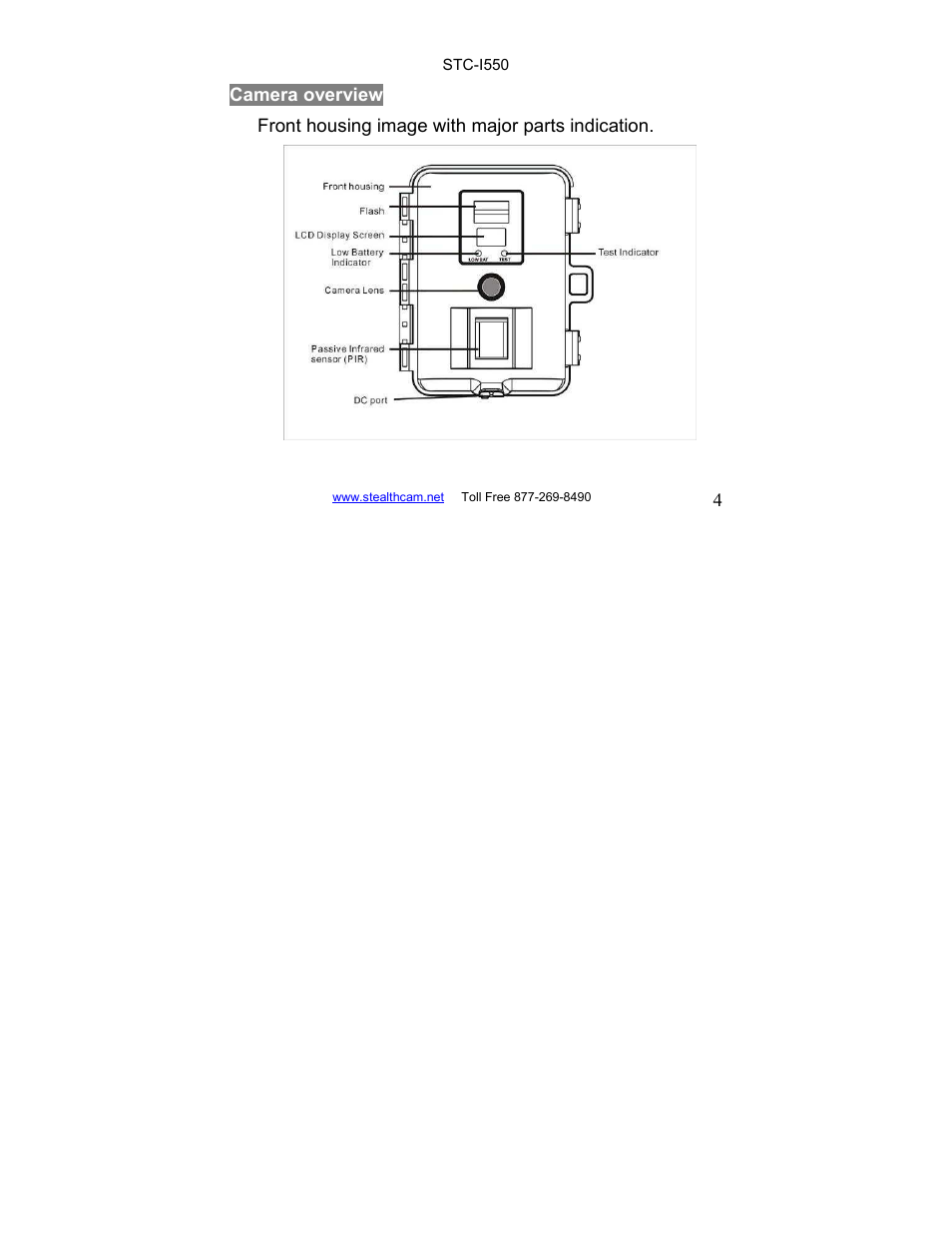 Stealth Cam STC-I550 User Manual | Page 4 / 39